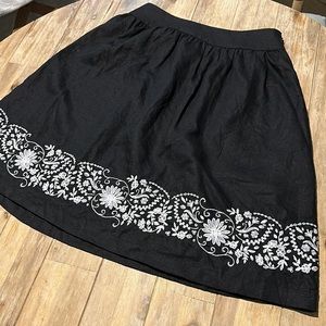 Style & Co. black linen skirt, size 8 petite.